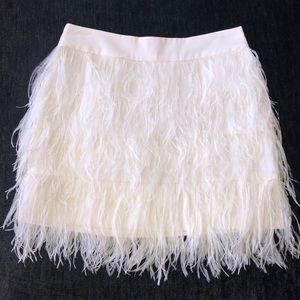 Club Monaco Ostrich Feather Skirt
